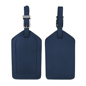 Leather Luggage Tag | Classic Navy